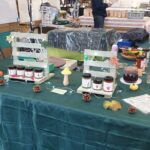 presentoir produits lacto fermentes decoration automne marche