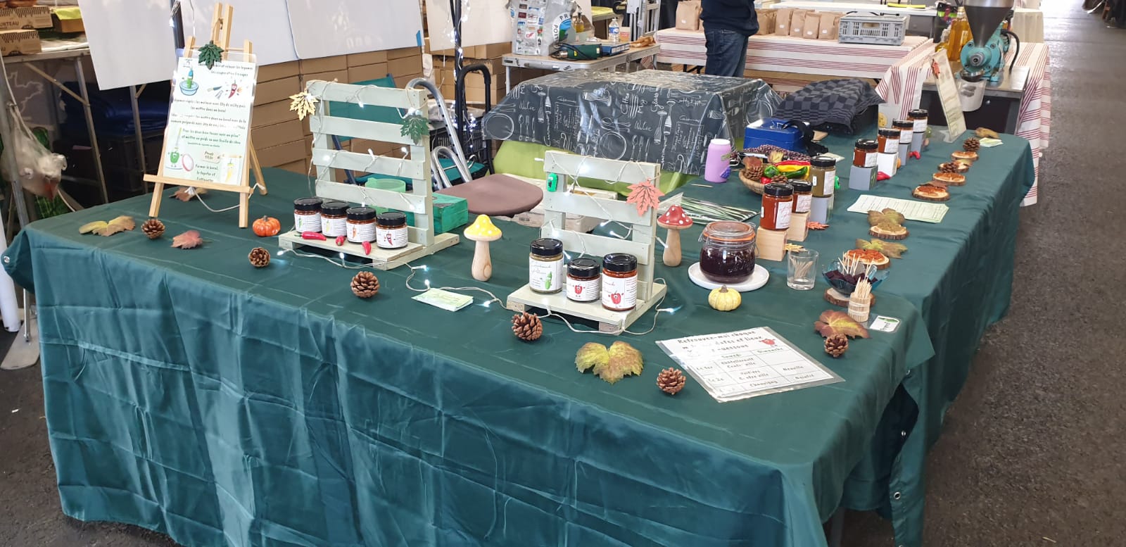 stand marche automne produits lacto fermentes artisanaux
